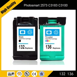 einkshop For HP 132 136 Compatible Ink Cartridge For HP Photosmart 2573 C3183 C3100 Officejet 6213 PSC 1513 for hp 132 cartridge