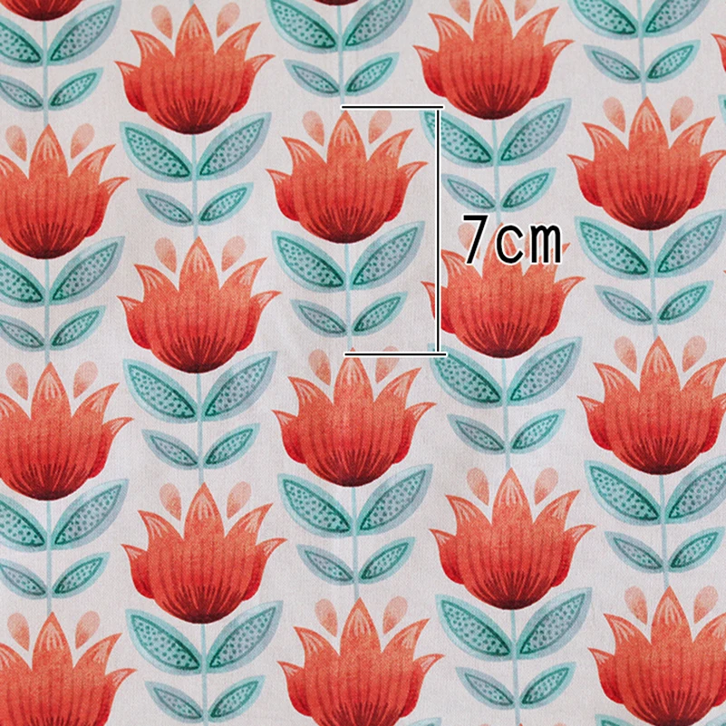 New Morris Fabric Retro Flower Series Digital Printing Cotton Home Children\'s Clothing DIY Doll Clothing Fabric