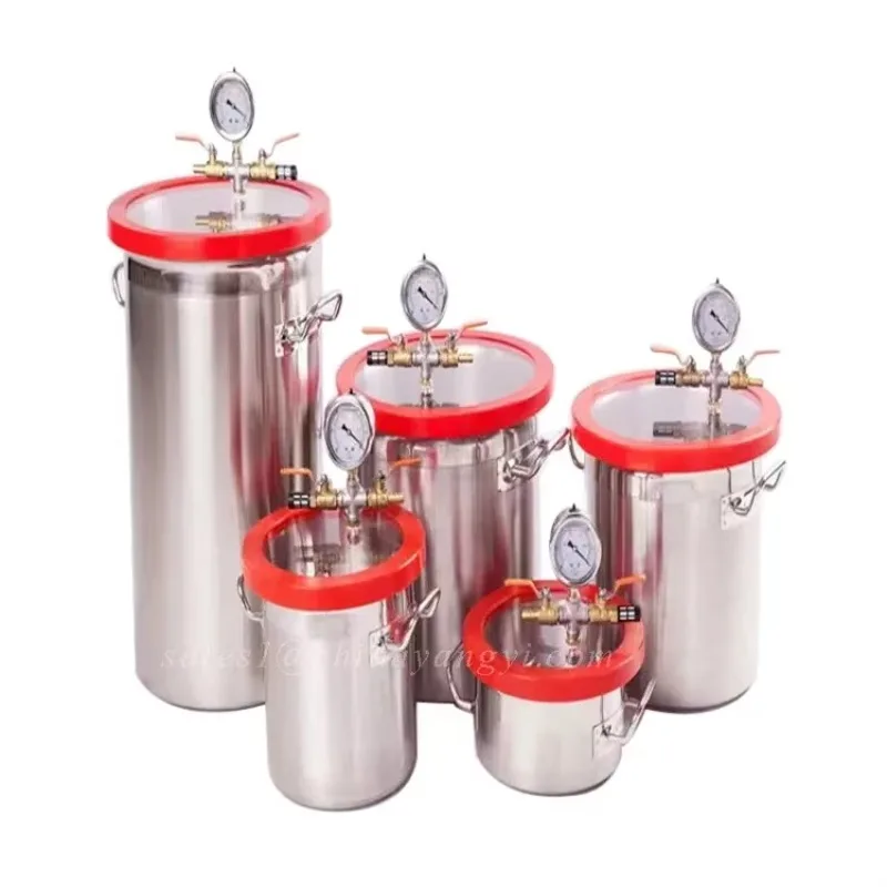 3 5 7 Gallon Optional Stainless Steel Lab Vacuum Degassing Chamber for Laboratory Extraction Silicone Rubber Degassing