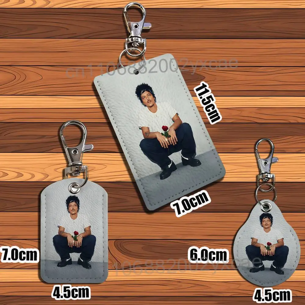 I Just Might Bruno Mars Leather Keychain Badge Holder with Lanyard - ID/Access Card Holder, Key Ring Accessory, Gift Option image 4