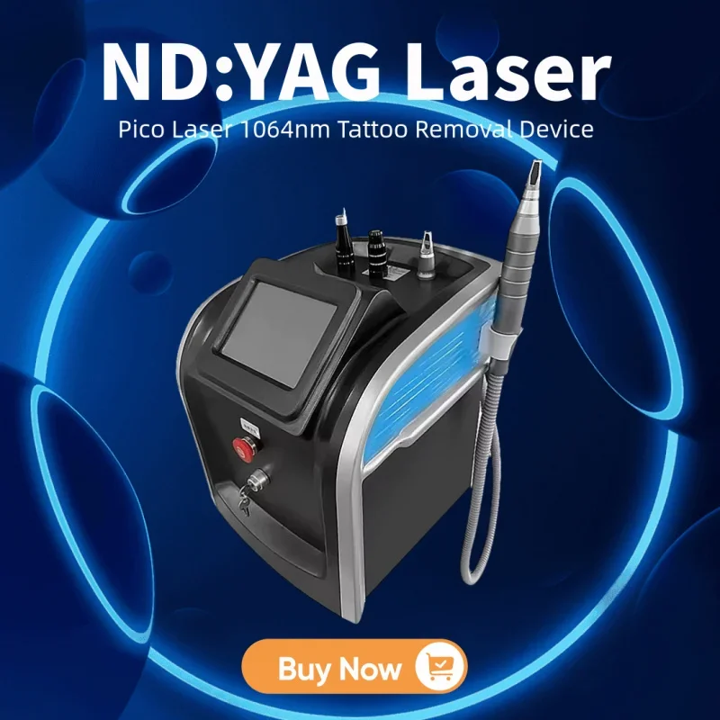 

3000w ND:YAG 1064NM Picosecond Laser Pico Tattoo Removal Machine 4 Probe Color Black Doll Skin Rejuvenation Care 2024