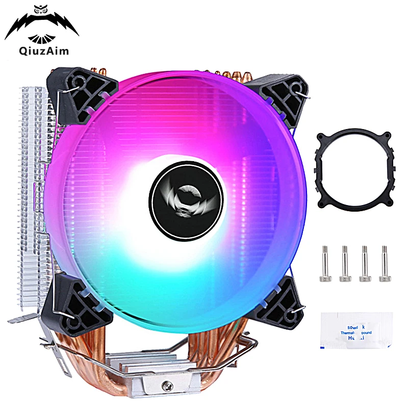 

QiuzAim x99 Processor Cooler PC 6 Heat Pipe Air-Cooler CPU Cooling 120mm Fan Installing LGA2011 x79 e5 AMD AM3 AM4 AM5 2066 2099