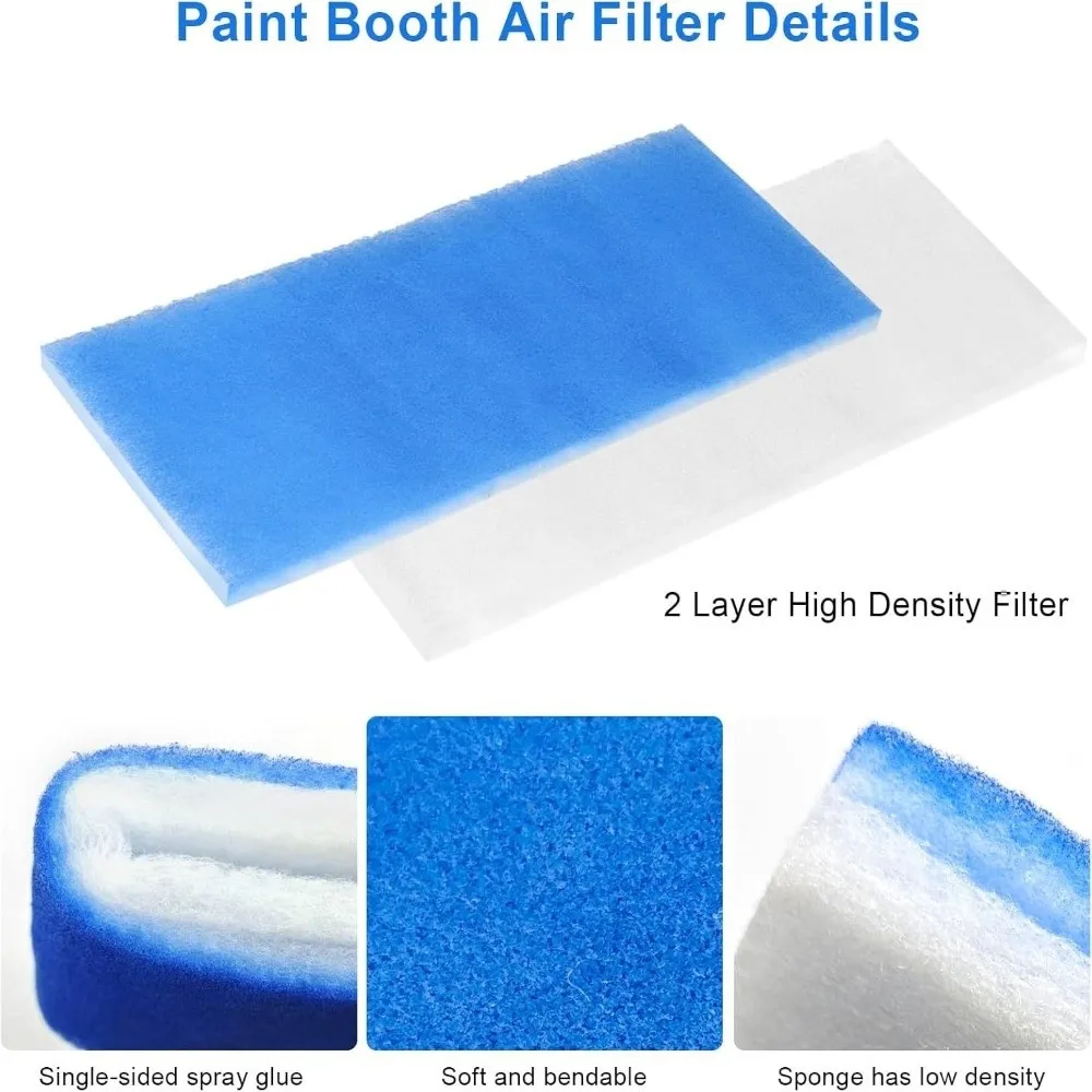 2pcs Double Layer Spray Booth Filter Exhaust System Replaceable Airbrush Booth Filter Filter Cotton Material Hobby Grade