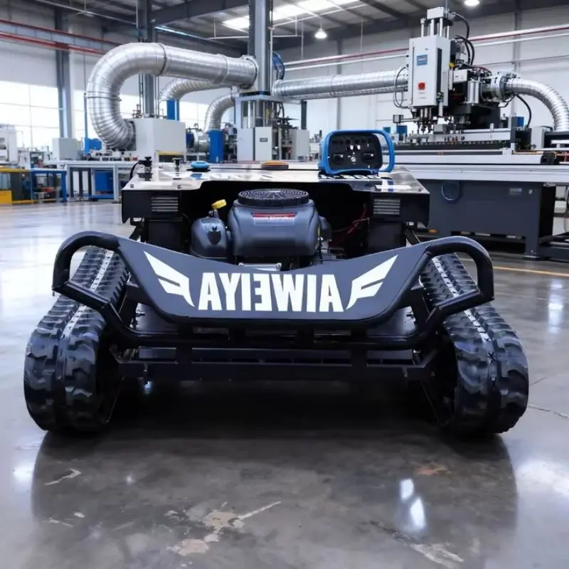 

Customized All-Terrain Crawler Tank Robot Flail Lawn Mower Remote Control for Farm Orchard Lawn Course Household Use