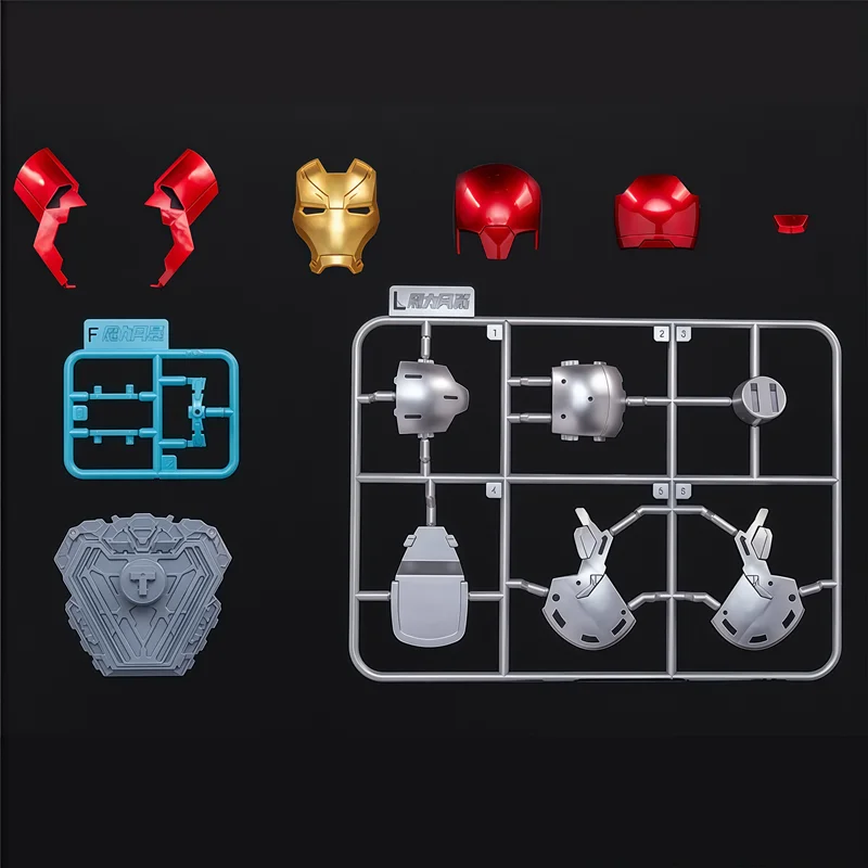 MORSTORM Tony Stark Iron Man Helm MK7 MK15 MK46 MK85 MK42 MK21 MK16 Anime Figur Modell Montage Spielzeug Blind Box Weihnachten Geschenk – Detail 7