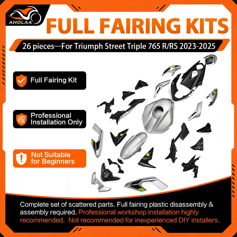 WOLFLINE For Triumph Street Triple 765 R RS 2023-2025 Full Fairing Kits Injection Bodywork Cowl Shell Panel Covers 26 Pieces