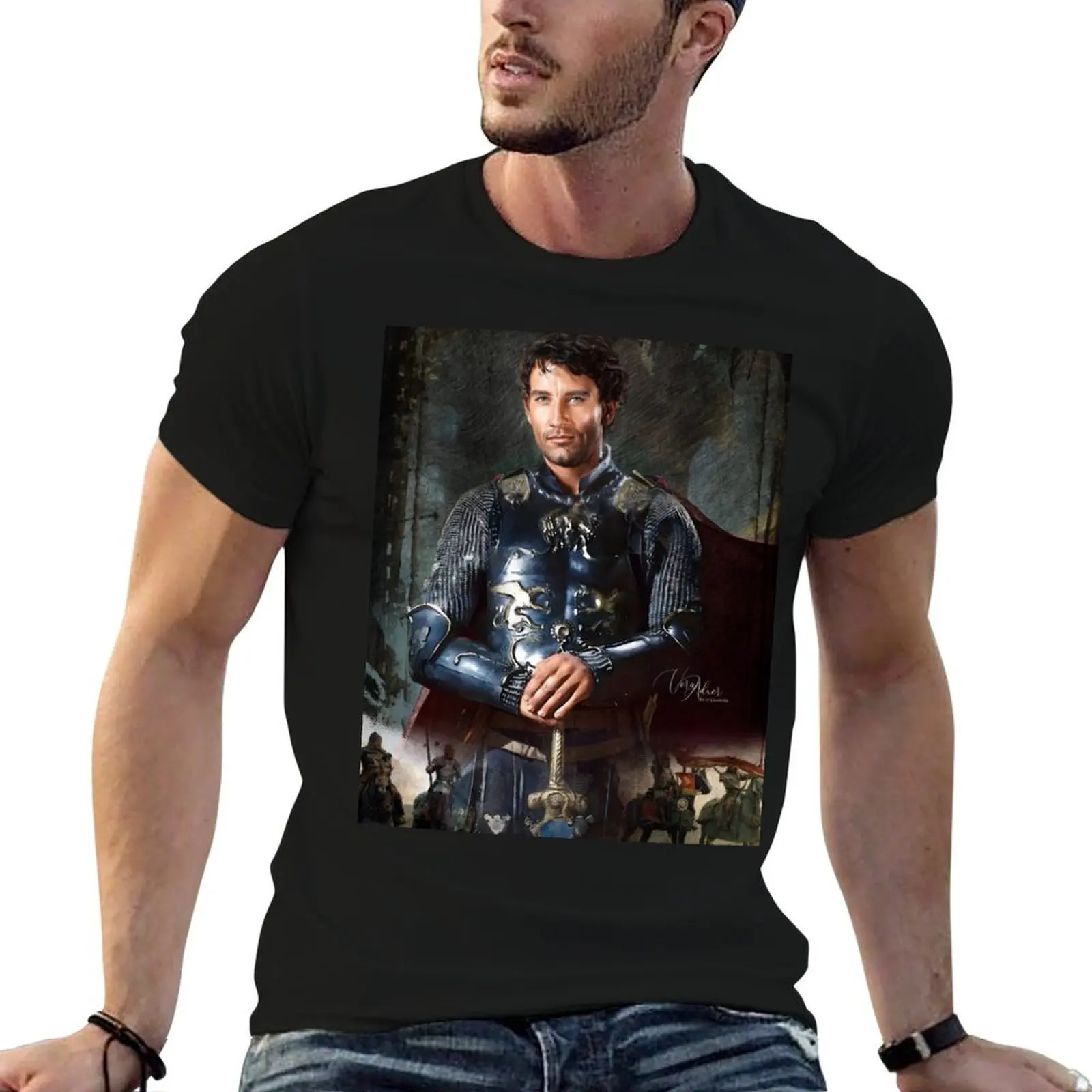

A king is only as strong as his knights T-Shirt black cotton t-shirt plain for man package t shirts cotton 100% T-Shirt
