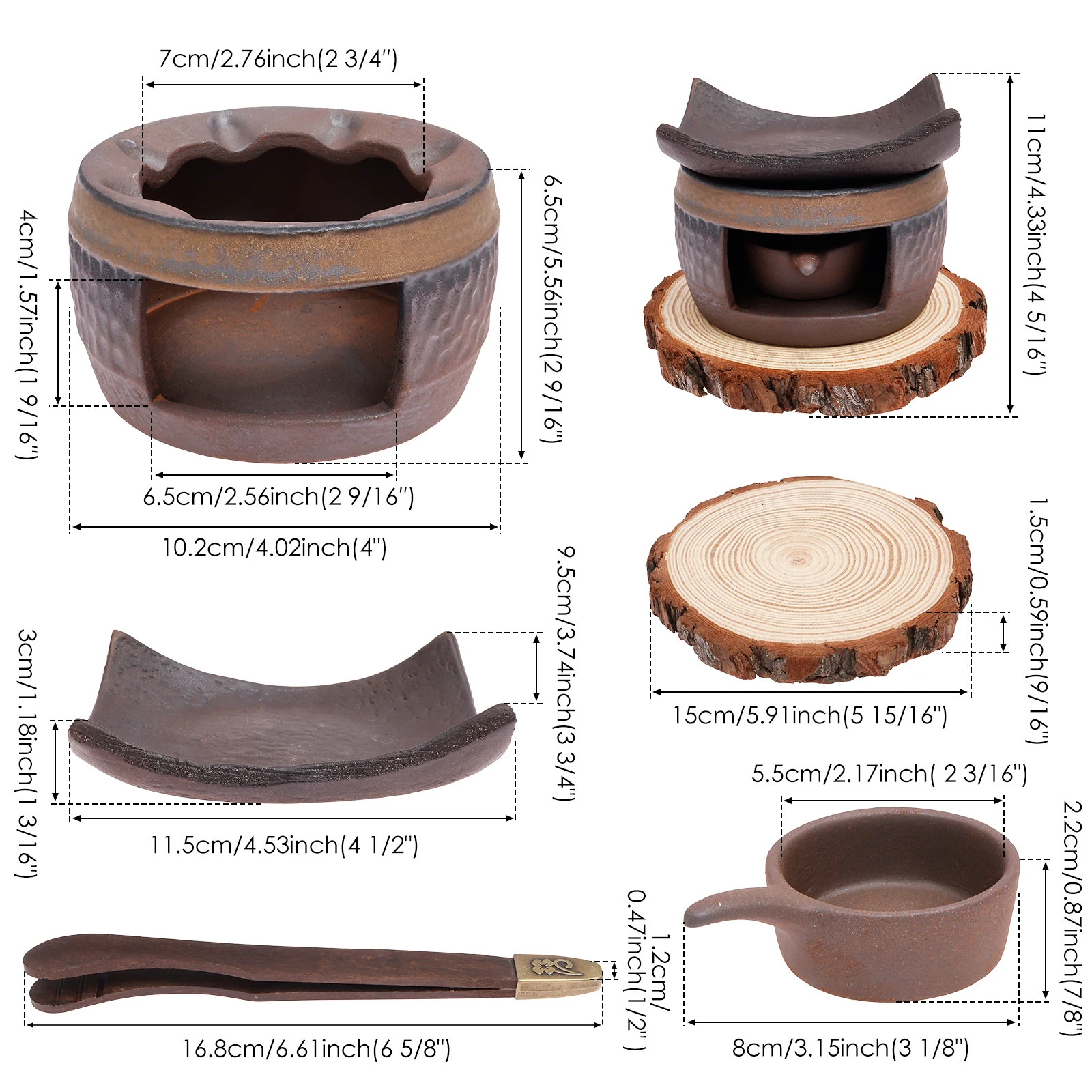 Ceramic Aromatherapy Tea Stove Essential Oil Burner Zen Incense Burner Wax Melt Tea Light Candle Holder Meditation Teapot Warmer