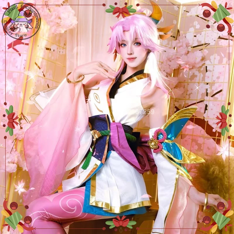 

Top Game Lux Cosplay Costume Women Anime Luxanna Crownguard Role Play Pink Outfit ComicCon Halloween Party Fashion Dress Outfit