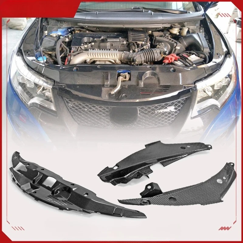 SAAR Compatible with Honda FK2 Civic Type R Carbon Fiber Modification Parts Front Bumper Radiator Cooling Plate Engine Compartme