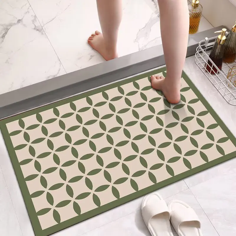 Toilet floor mat bathroom non-slip absorbent toilet strong door toilet diatom mud quick-drying foot mat carpet