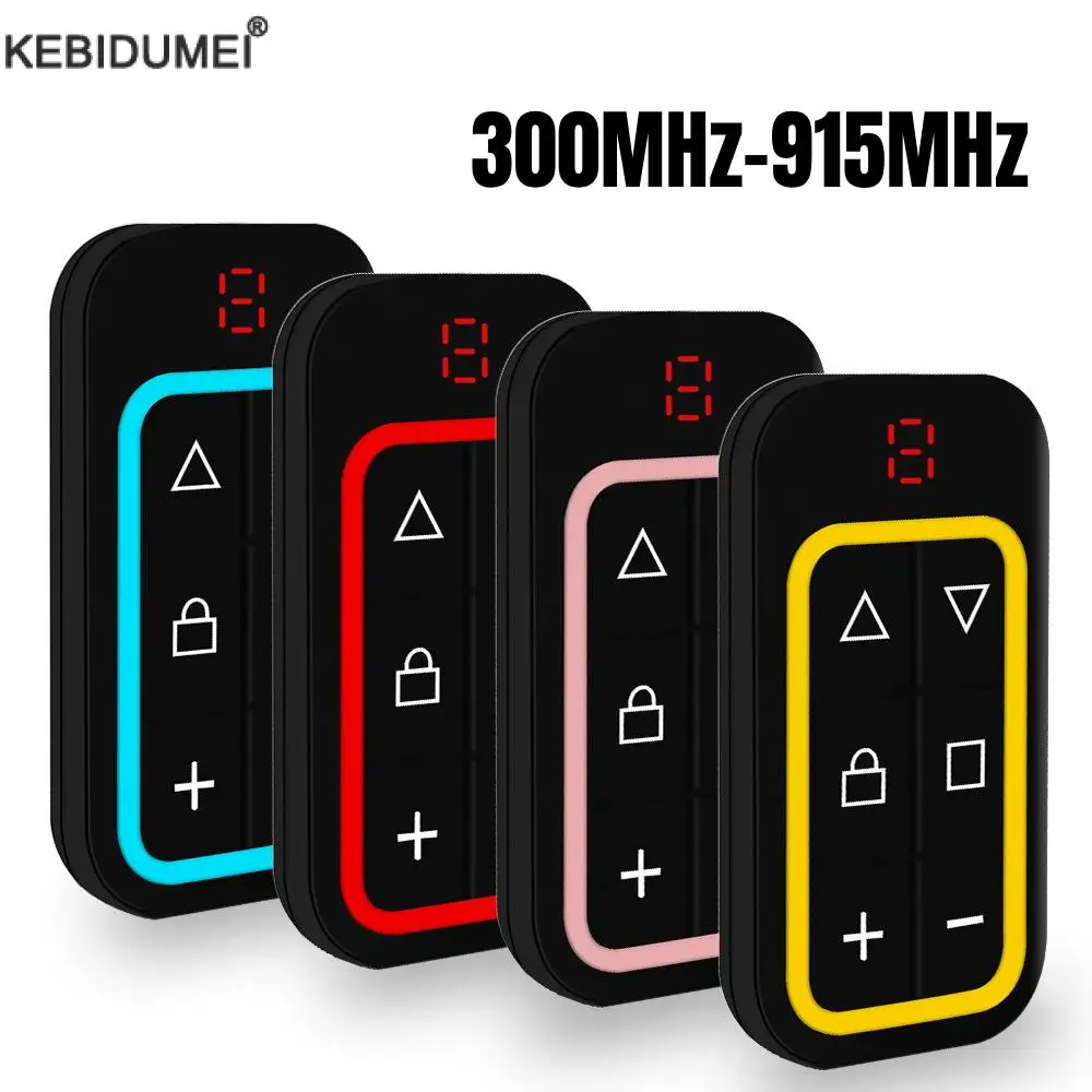 8 in 1 Garage Remote Multi Frequency 300MHz-915MHz Rechargeable Remote Control Garage Door Opener Command Key Fob Transmitter