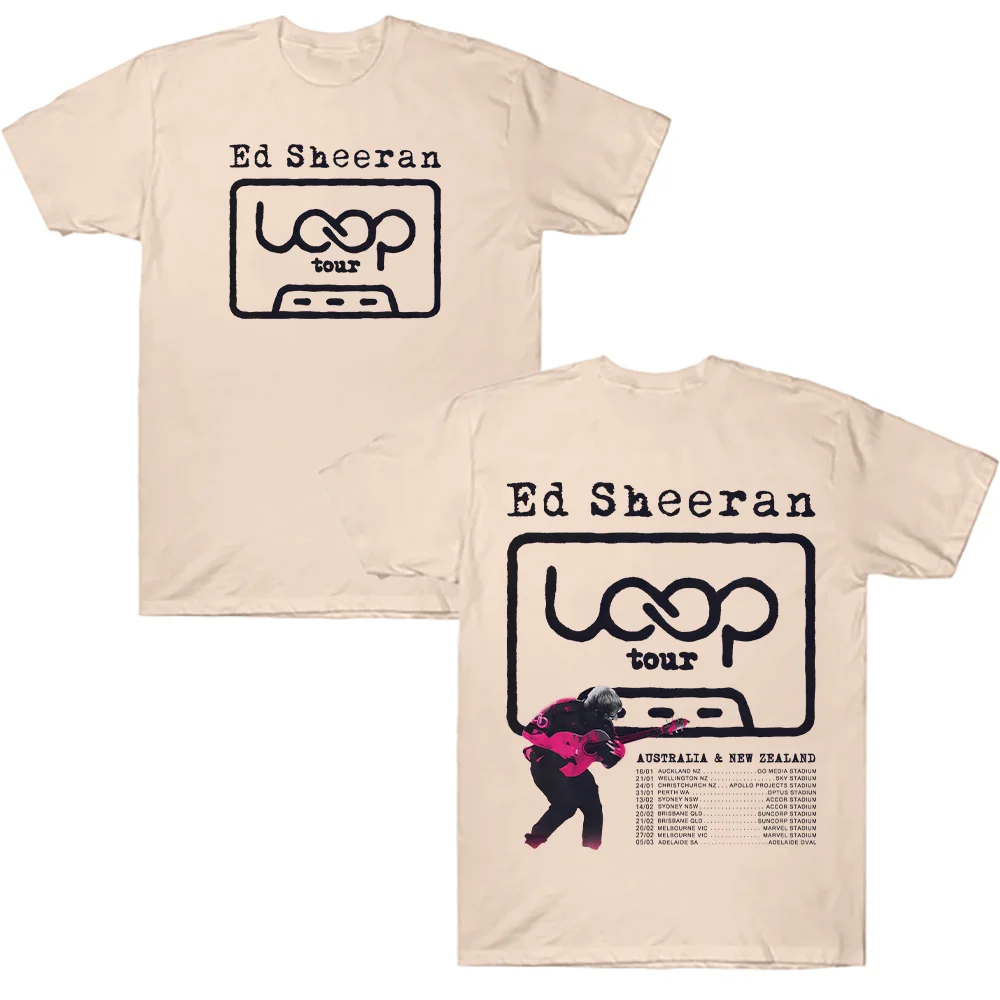 Ed Sheeran LOOP Tour T Shirts Cotton Men Women Summer T-shirts NEW Fashion Loose Unisex Streetwear Hip Hop Graphic Clothing Y2K image 3