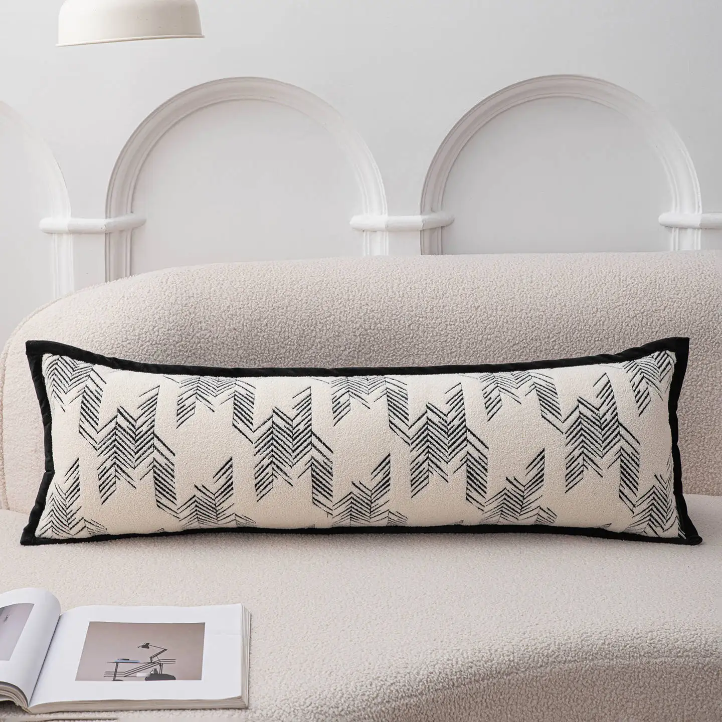 Nordic Geometric Long Body Pillow Cover Soft Rectangular Throw Pillow Case Sofa Bedside Back Cushion Home Decor 30*120cm