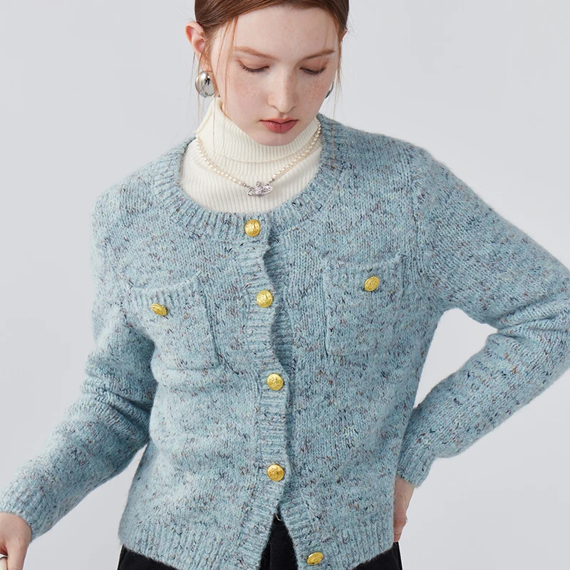 EVNISI Dames Casual Gebreide Trui Vest Single Breasted Lange Mouwen Chique Kantoor Trui Jas Dames Herfst Winter Trui