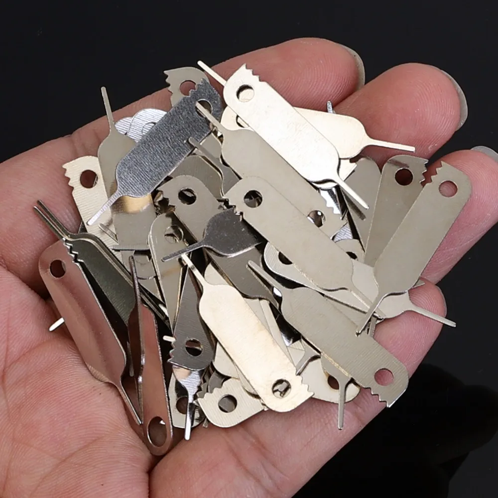 المعادن إخراج بطاقة Sim صينية متعددة أدوات معظم الهاتف المحمول فتح دبوس إبرة مفتاح أدوات آيفون 17 / سامسونج / آي باد للتسليم السريع #2