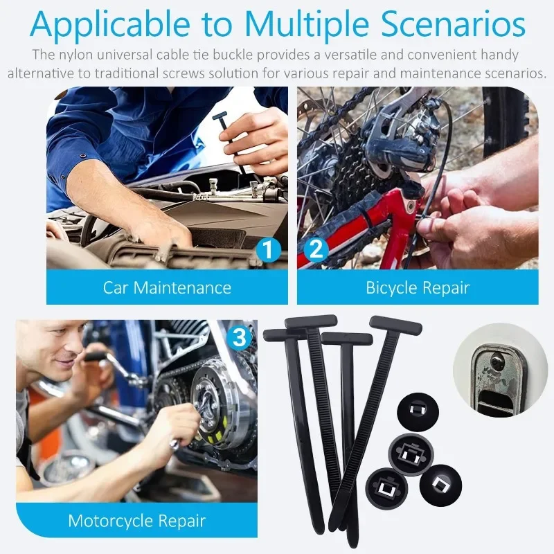 New Heavy Duty Nylon Cable Ties Universal Self Locking Zip Ties for Car Repair Daily Use Office Organization  Cable Marker view 6