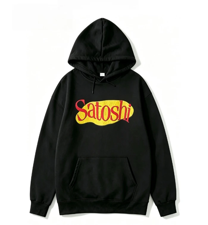 2026 new Irregular yellow spots as the background, retro red handwritten lettering pattern. Unisex cotton pullover hoodie.