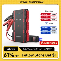 Utrai 1000A Auto Jump Starter Power Bank Draagbare Emergency Starter Auto Batterij Booster Mini Uitgangspunt Apparaat