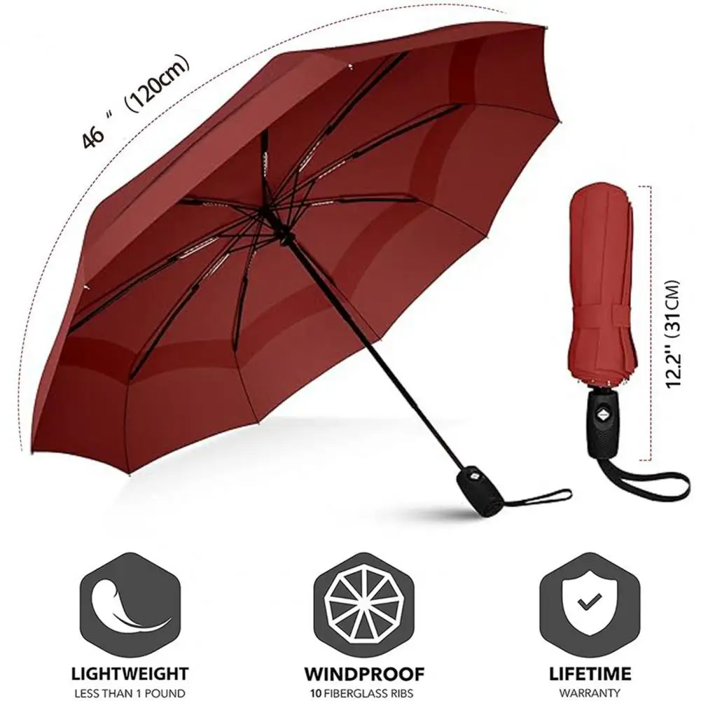 Windproof Umbrella Portable Uv Protection Umbrella with 10 Ribs for Sun Blocking Rain Protection Lightweight Windproof