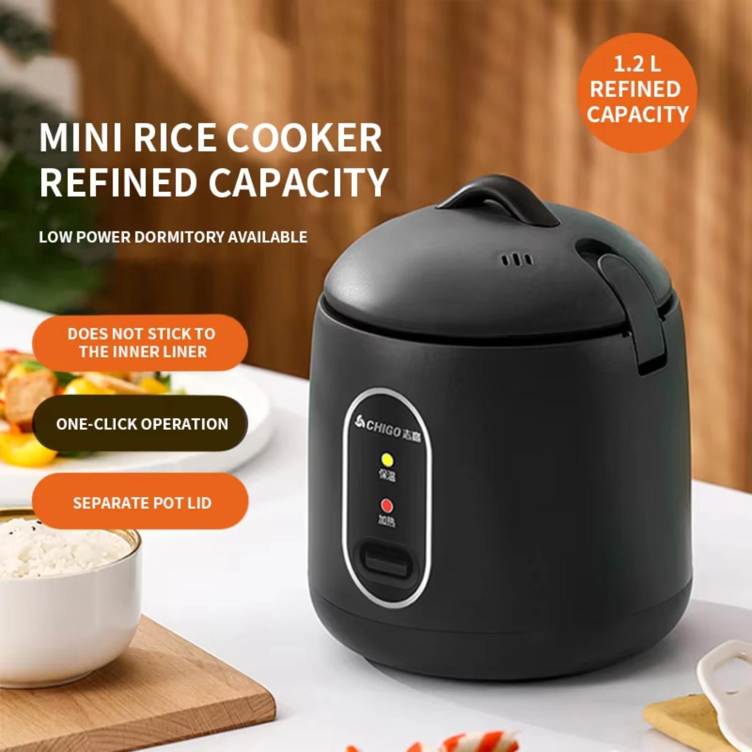 Zhigao Mini Rice Cooker for 1-2 Person Household Dorm Cooking Gift Wholesale