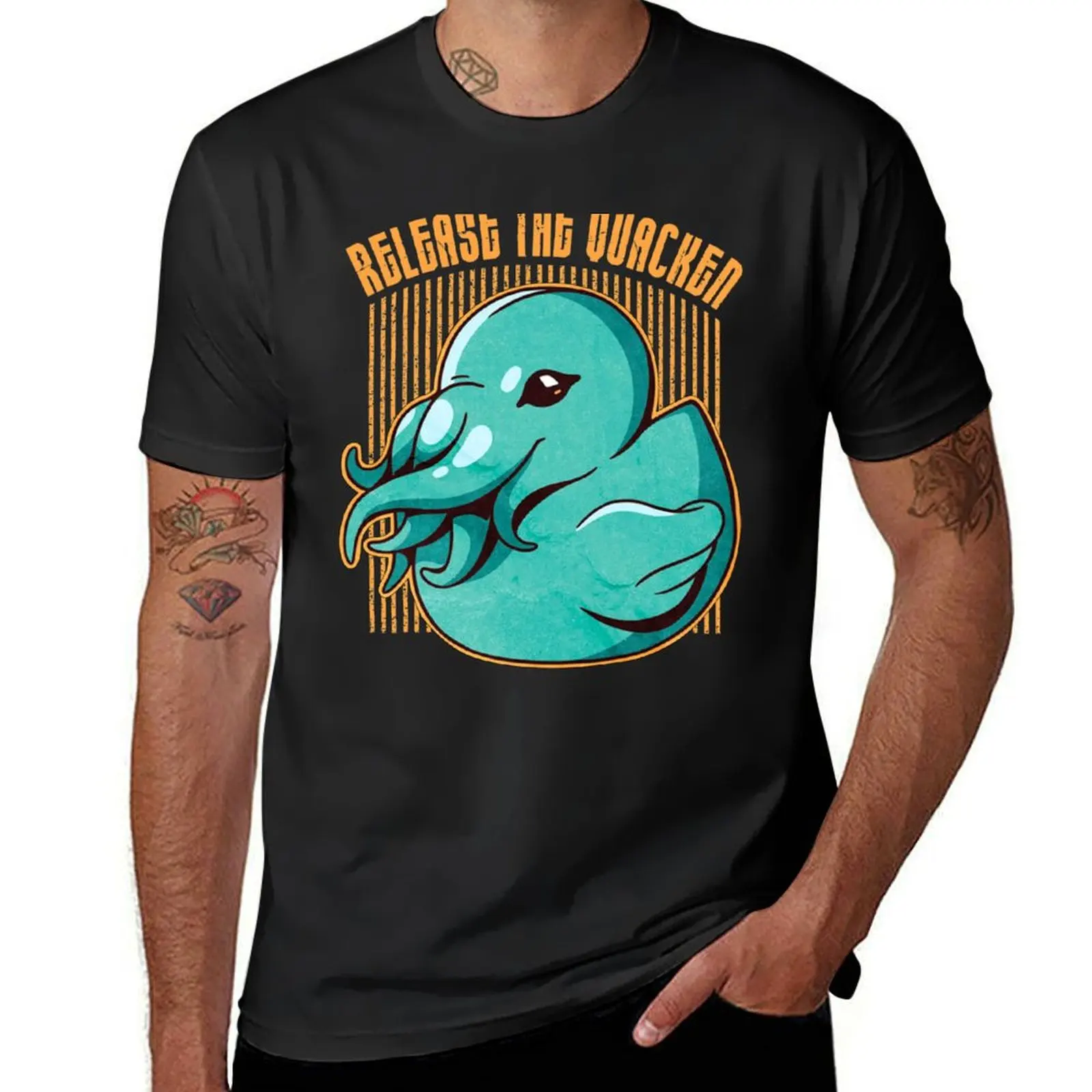 Release The Quacken Cute Octopus Duck Kraken T-Shirt quick-drying sublime tees mens t shirt