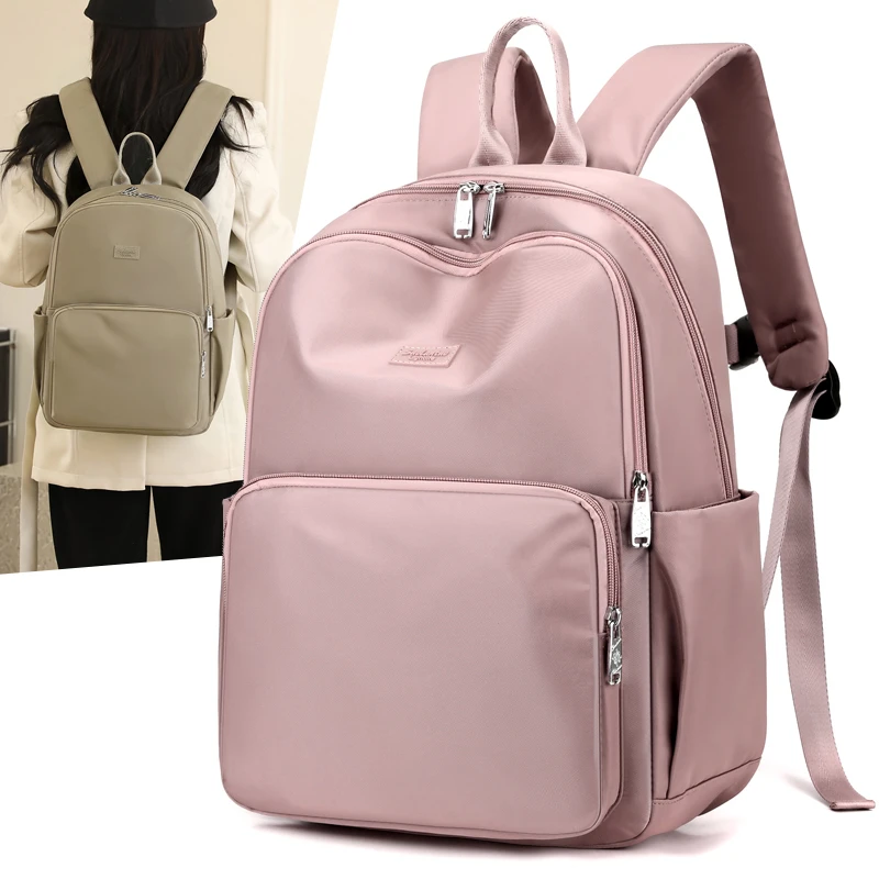 

Nylon Double oulder Bag Women's 2024 New Faion Simple Lightweight Large Capaci Bookbag Commuting Casual Travel Bapa