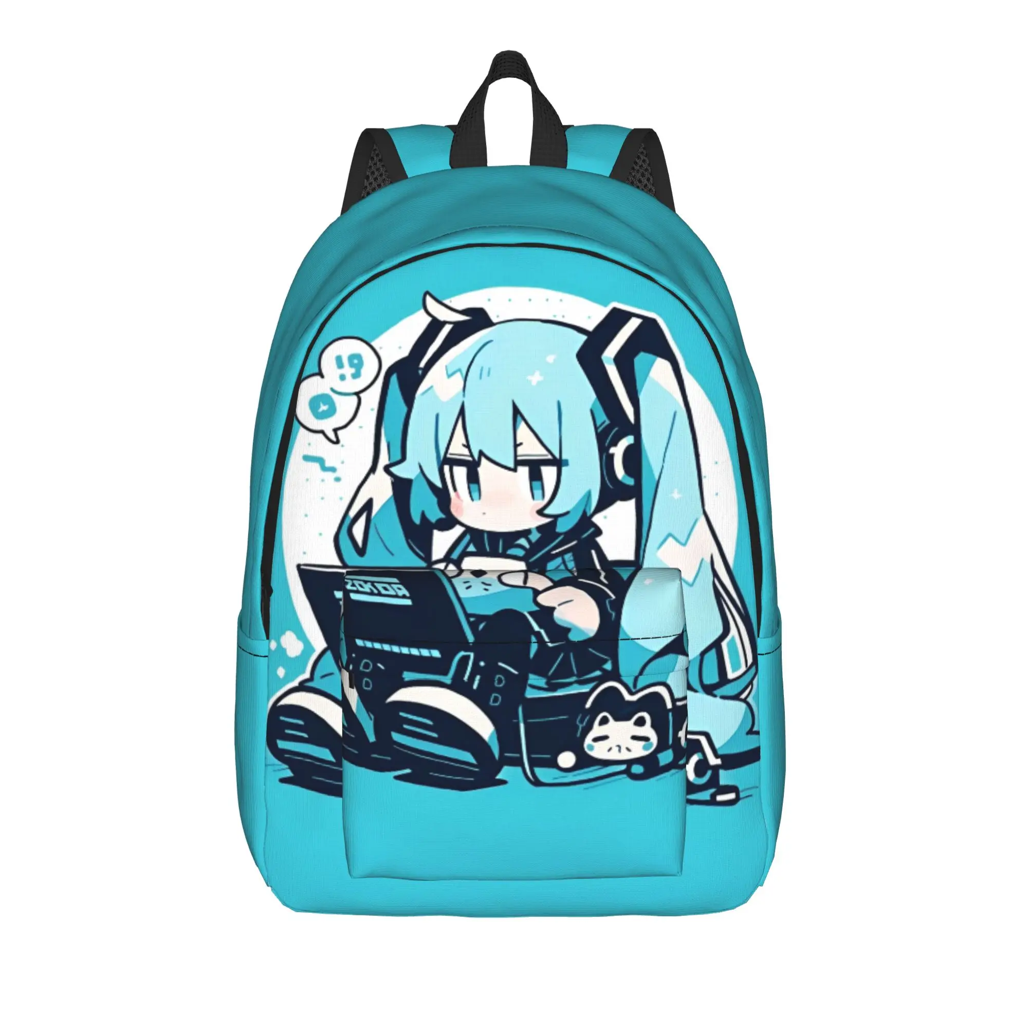 初音ミク-バックパック-メンズ-レディース-ファッション-学生-ハイキング-旅行-デイパック-ボーカロイド-ラップトップ-ショルダーバッグ-アウトドア
