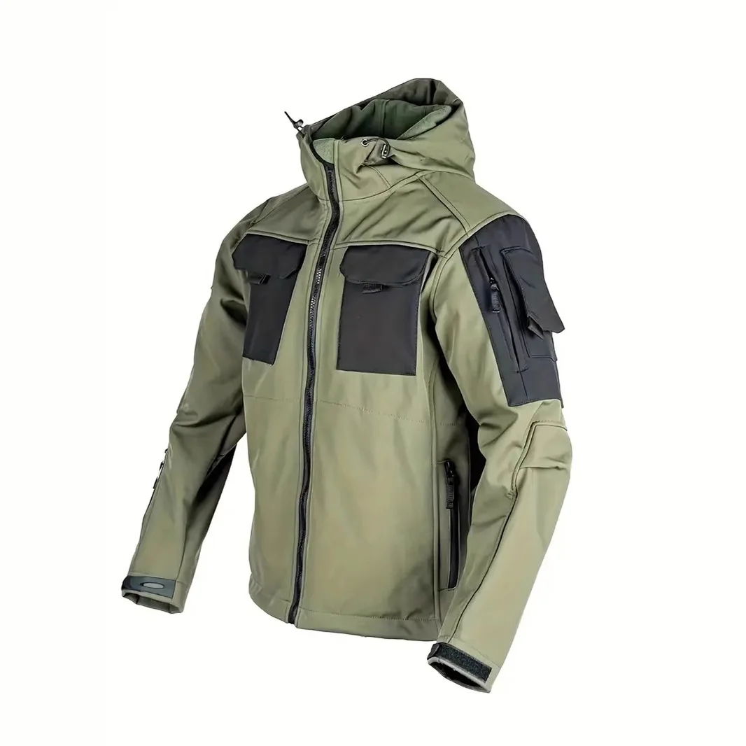 American - Style Tactical 3 - Proof Functional Soft - Shell Jacket for Men. Waterproof, Windproof, High - end American - Style