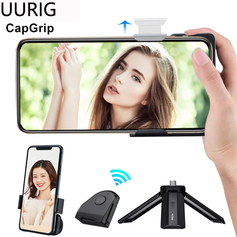 UURIG CapGrip MT-08 Tripod Wireless Bluetooth Smartphone Selfie Booster Handle Grip Phone Stabilizer Holder Shutter Release