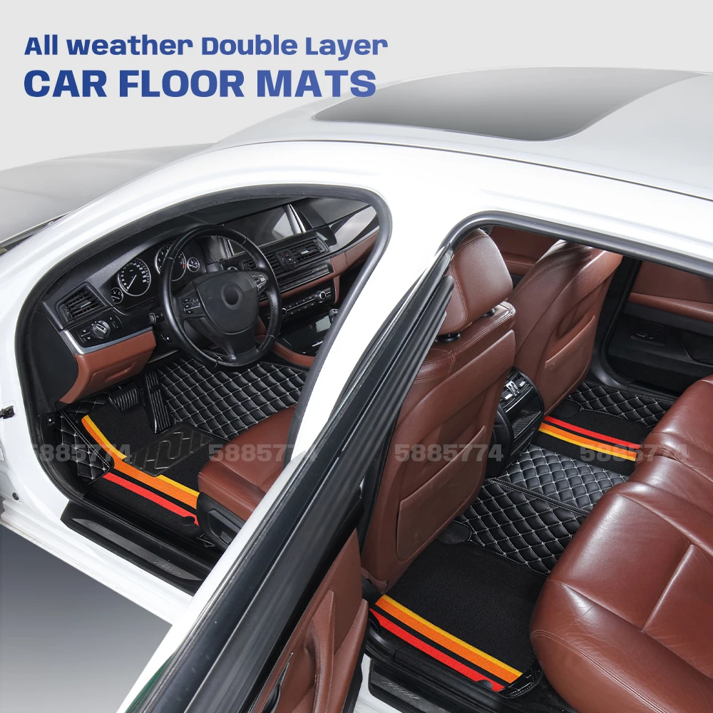 ل JAC Refine S4 2019-2020 الحصير سيارة طبقة مزدوجة مخصص غطاء السجاد السيارات الملحقات الداخلية #2