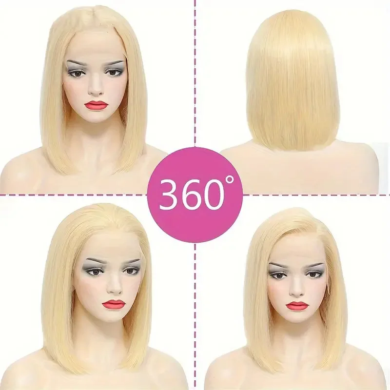 

Lace Front Women Bob Short Straight Hair Fashion Natural Full Wig