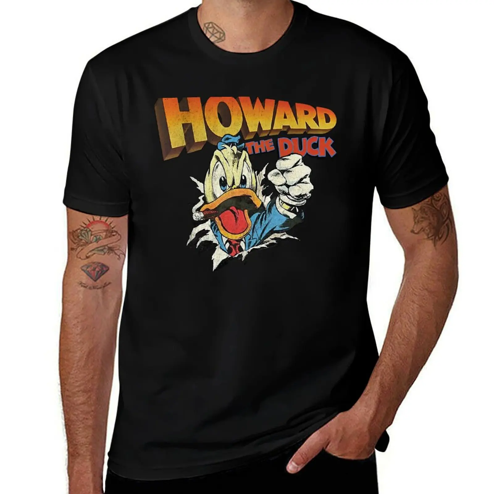 Футболка Howard The Duck Tear, новые подарки и футболки, синяя арховая мужская дизайнерская футболка большого размера