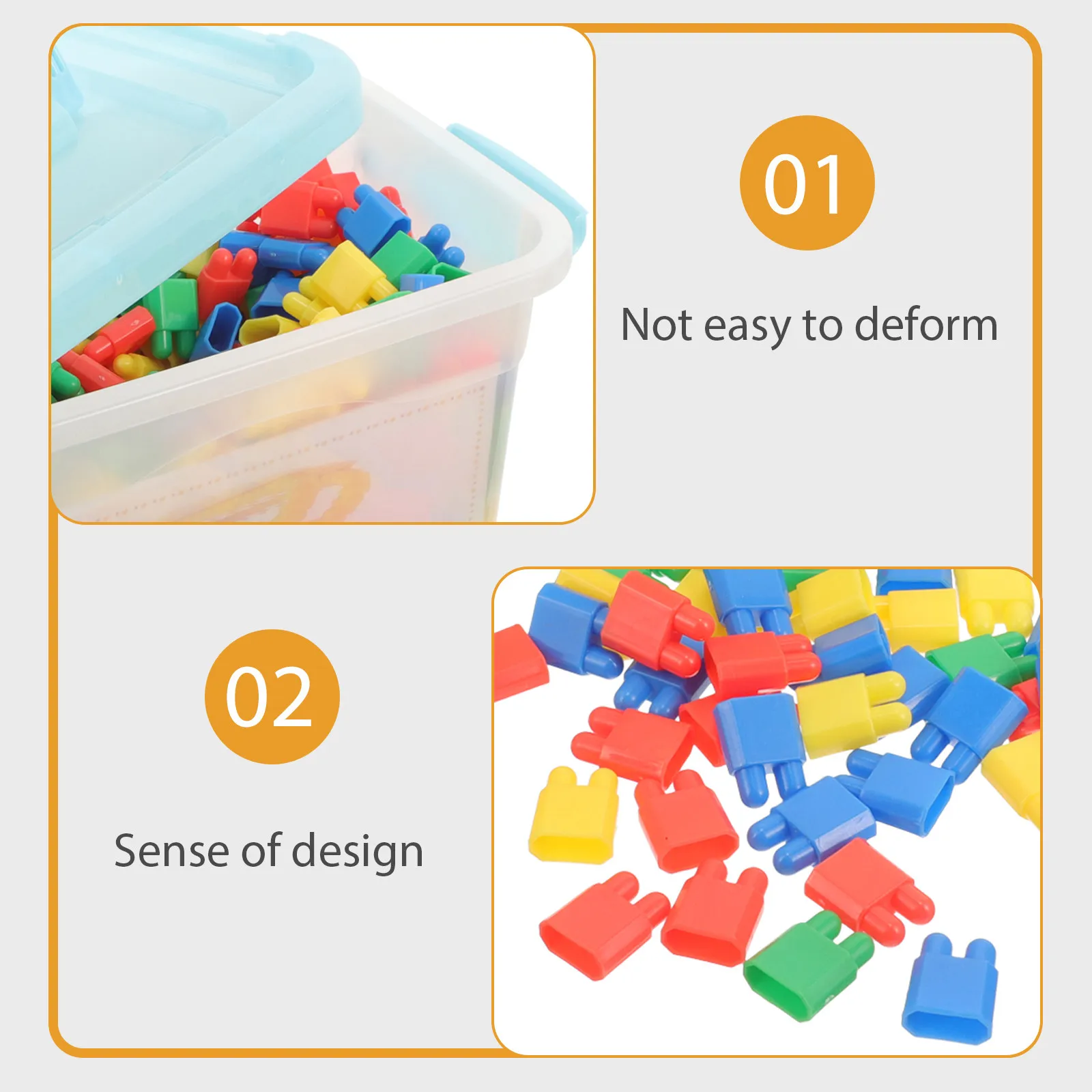 

400Pcs Educational DIY Colored Blocks Set Creative Interlocking Bricks for Kids Development and Learning Building Blocks