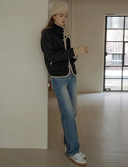 ملابس قطنية رقيقة عصرية جديدة للشتاء على الطراز الفرنسي