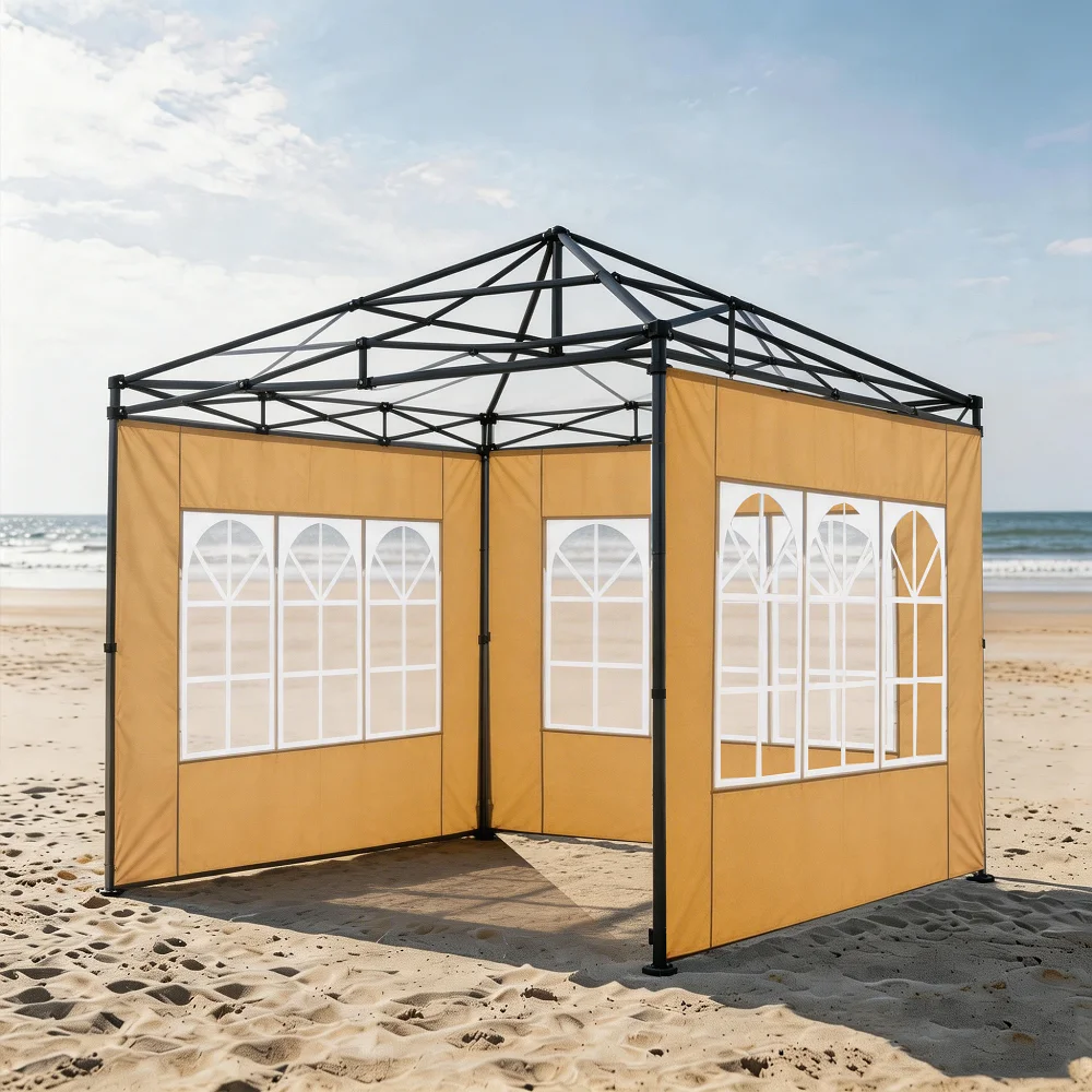 A 350-Inch Outdoor Tent Side Screen, Specially Designed for Tent Windows, with a Transparent Viewing Window, Effective Sun Protection and Windproofing, Creating a Private and Comfortable Space for Camping, Picnics, and Family Relaxation, Providing a Safe Outdoor Haven for Your Family.