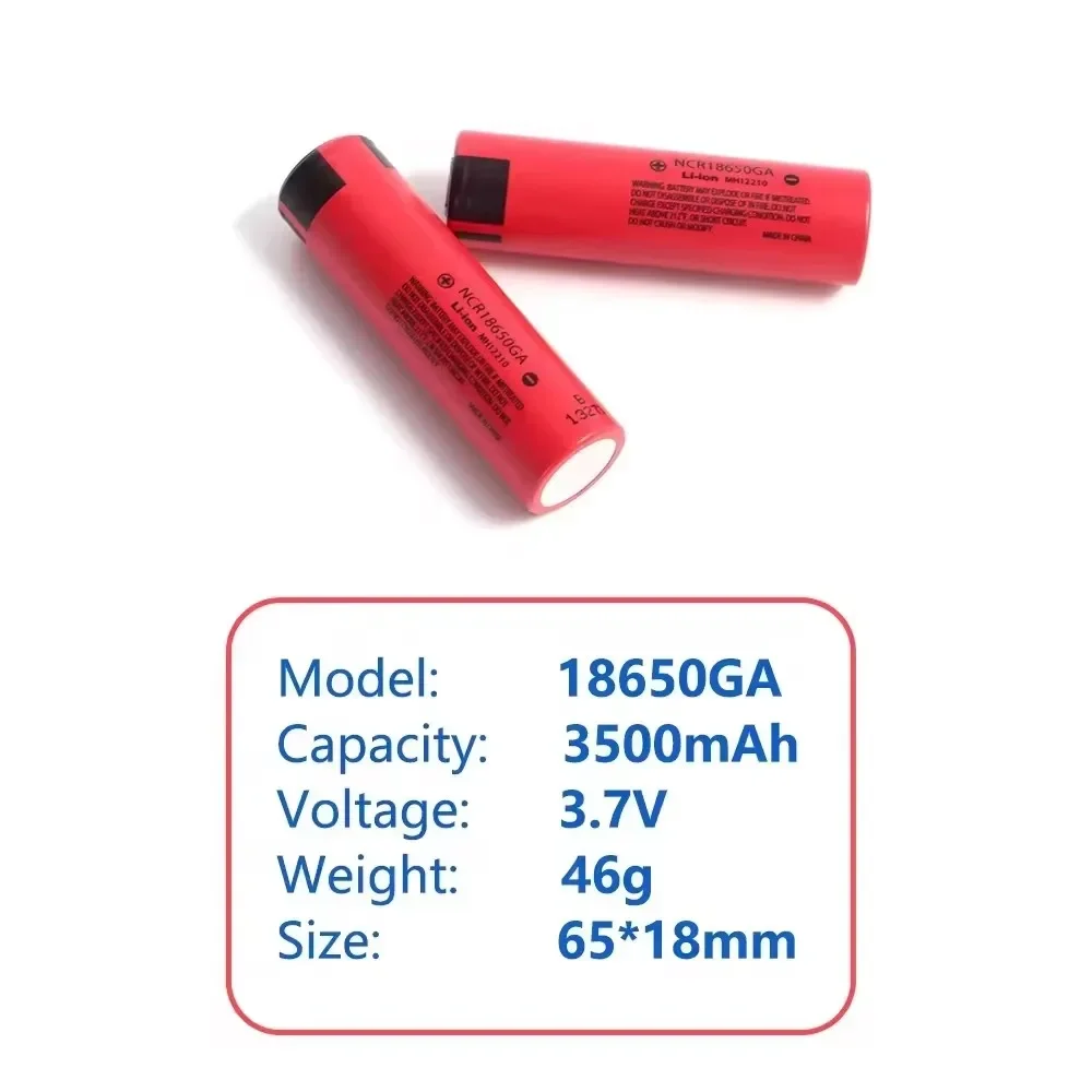 GA 18650 GA 30A of 3.7V 3500mAh 18650 rechargeable flat-top lithium battery