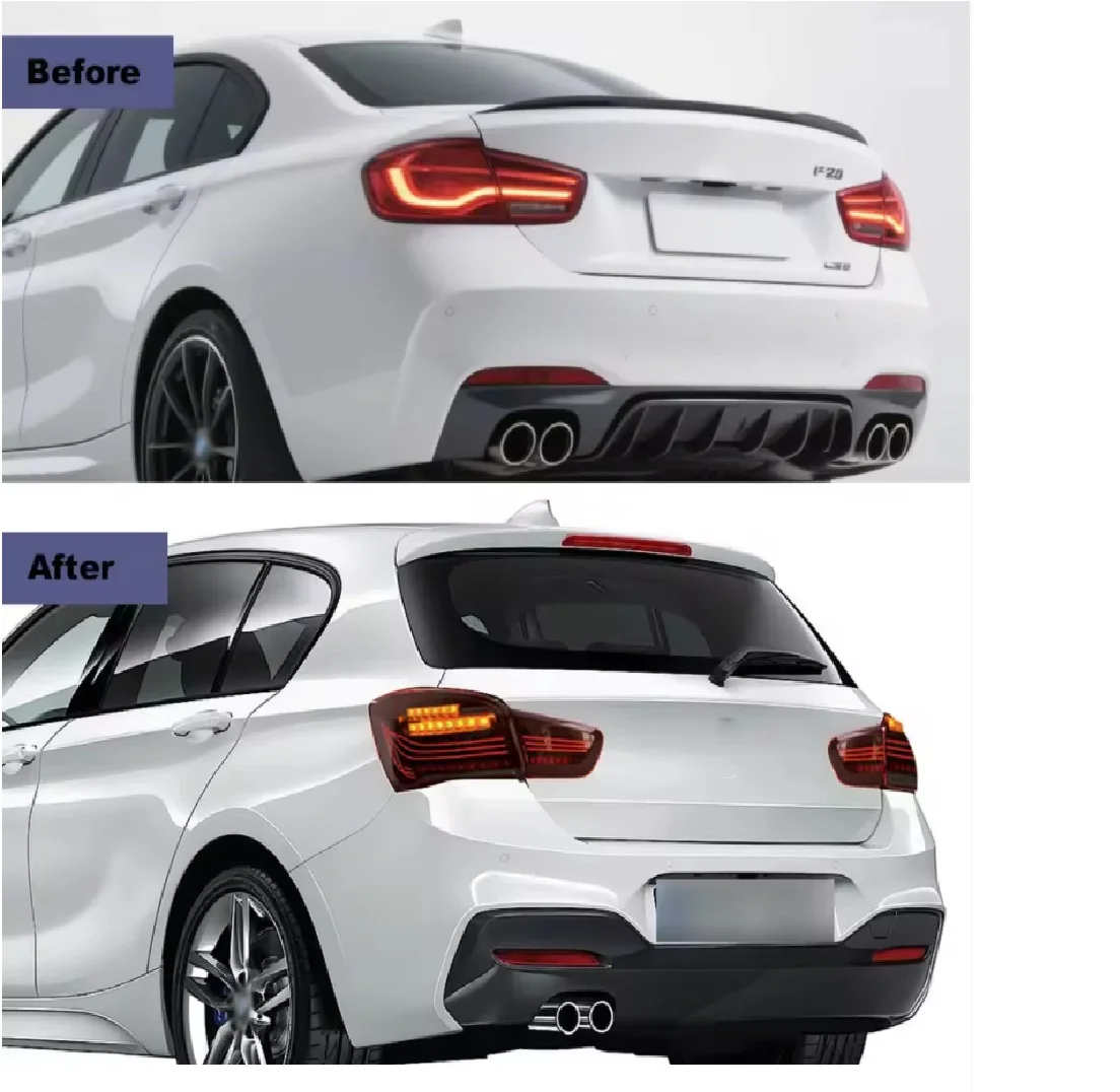 1set Suitable for 15-18 BMW 1 Series taillight assembly F20 F21 modified CSL LED rear taillight streamer light