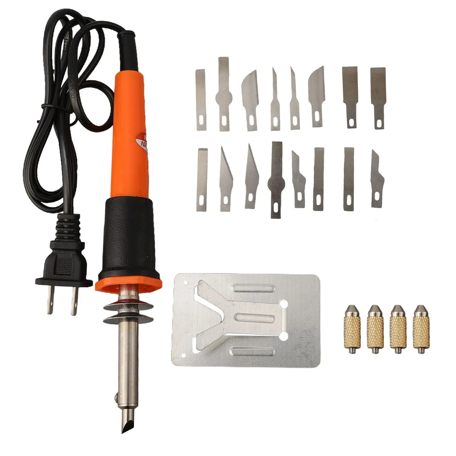 22pcs Electric Hot Cutting Tool Kit With 16 For Blades For Plastic Cloth Foam Wood Carving Thermal Machine