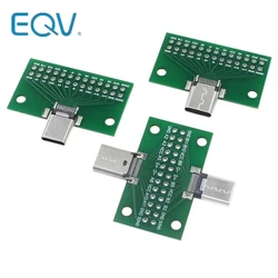 USB 3.1 커넥터 유형-C 어댑터 플레이트 PCB 보드 여성 남성 헤드 변환기 2*13P ~ 2.54MM 전송 테스트 보드 USB3.1 모듈
