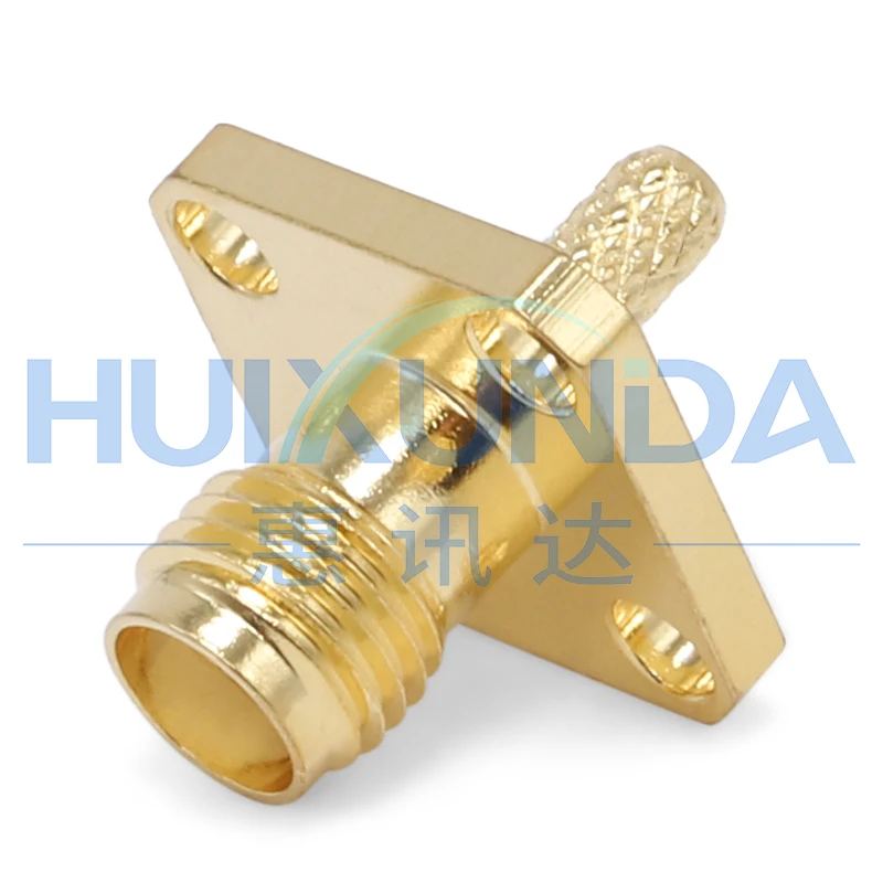 RPSMA-C-KF-1.5 SMA внутренняя наружная резьба внутренний контакт с четырьмя отверстиями, обжимной фланцевый кабель 50-1,5/RG316