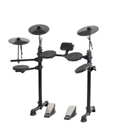 Electronic Drum Set 4 Drums 3 Cymbals Full Silicone Electronic Drum Kit 180 Tones Percussion Music USB, MIDI,Headphone Interface