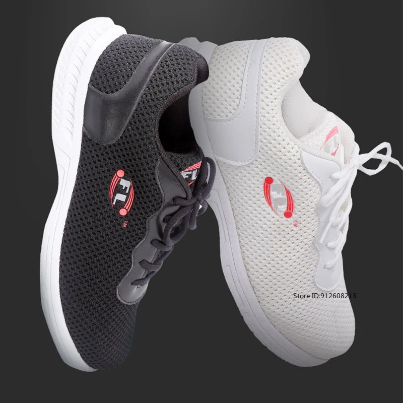 Men Women Breathable Bowling Sneakers Fly Weaving Bowling Lightweight Shoes Unisex Right Hand Non-slip Training Shoes