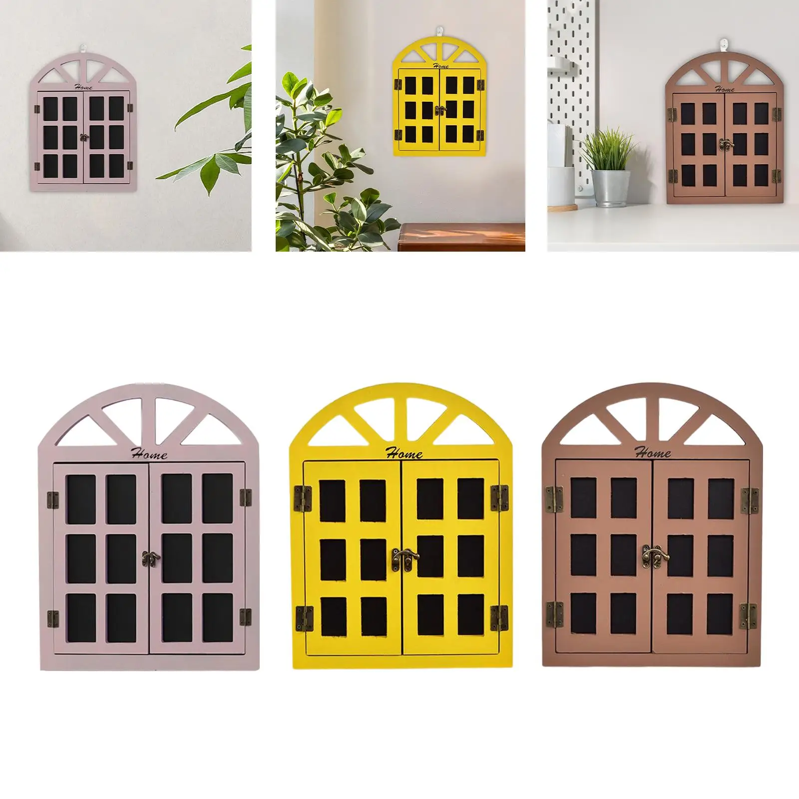 หน้าต่างดูกระดานดํากระดานข้อความชนบทปลอมเครื่องประดับหน้าต่างสําหรับห้องนอน