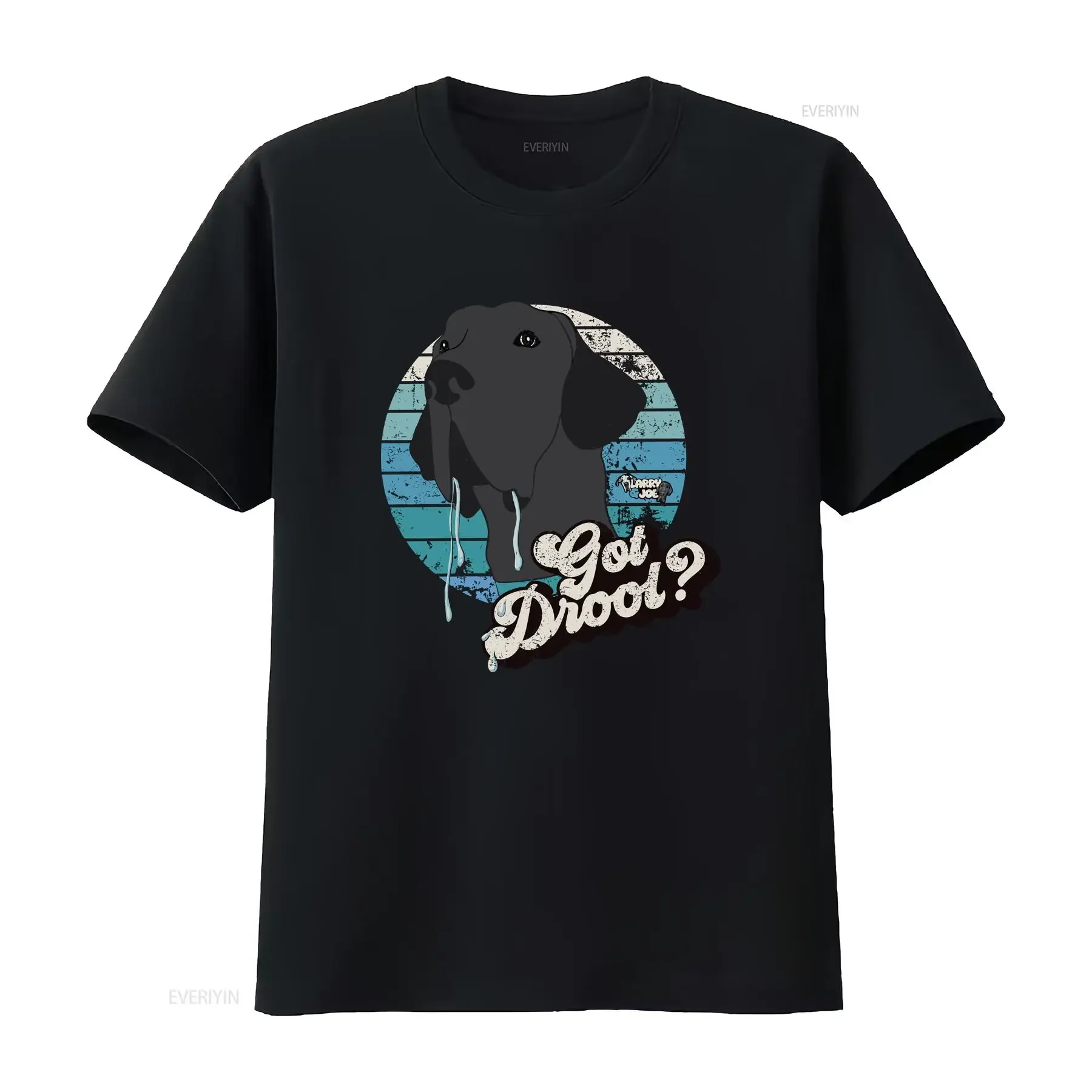 Larry and Joe Merch Great Dane Drool Face Black tee Funny T Shirt vintage Washed Stylish Casual Breathable Comfortable homme