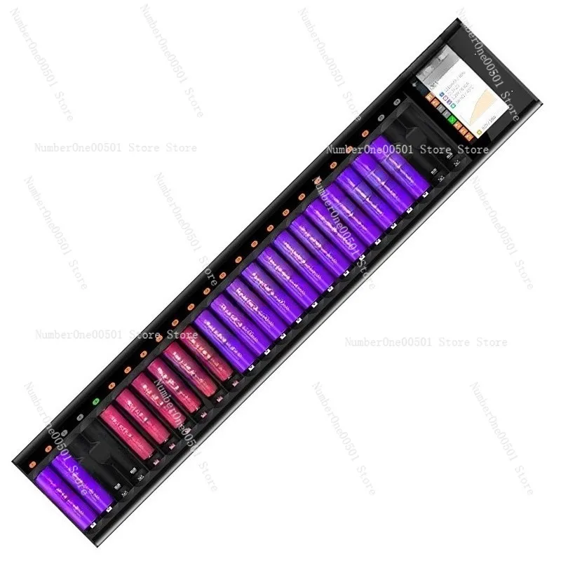 N8 N16 N24 Multi Slot Smart Fast Battery Charger for AA AAA Color Touch Screen High Efficiency Safe