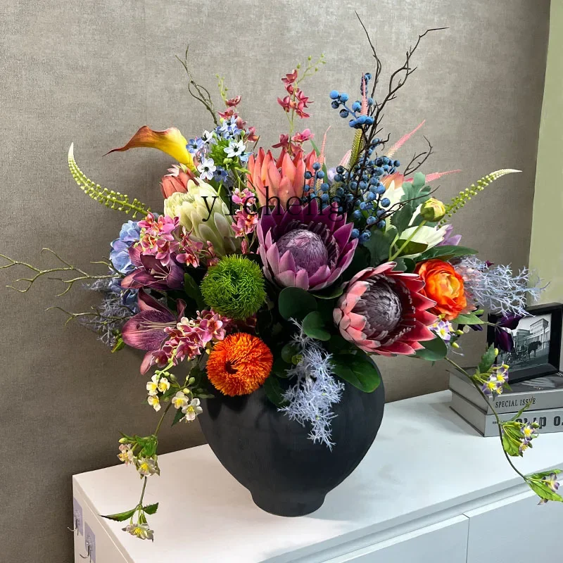 ZC hotel homestay simulated flower model room villa decoration fake flower TV cabinet bionic flower ornament