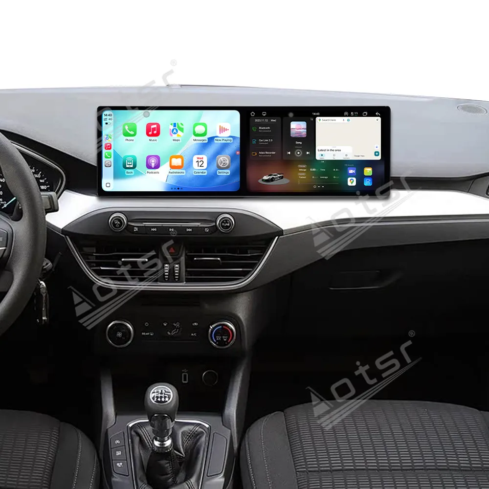 

Для Ford Focus 2019-2022 двойной 10,1-дюймовый Android 15 CarPlay радио HD мультимедийный плеер с сенсорным экраном и автомобильной GPS-навигацией