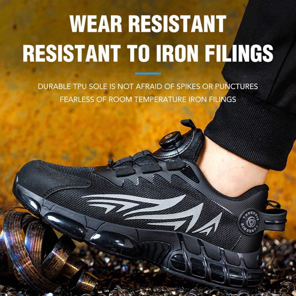 ArmorToe Steel Toe Safety Shoes Impact Puncture Proof Slip Resistant Breathable Durable for Industrial Labor #Armor3034
