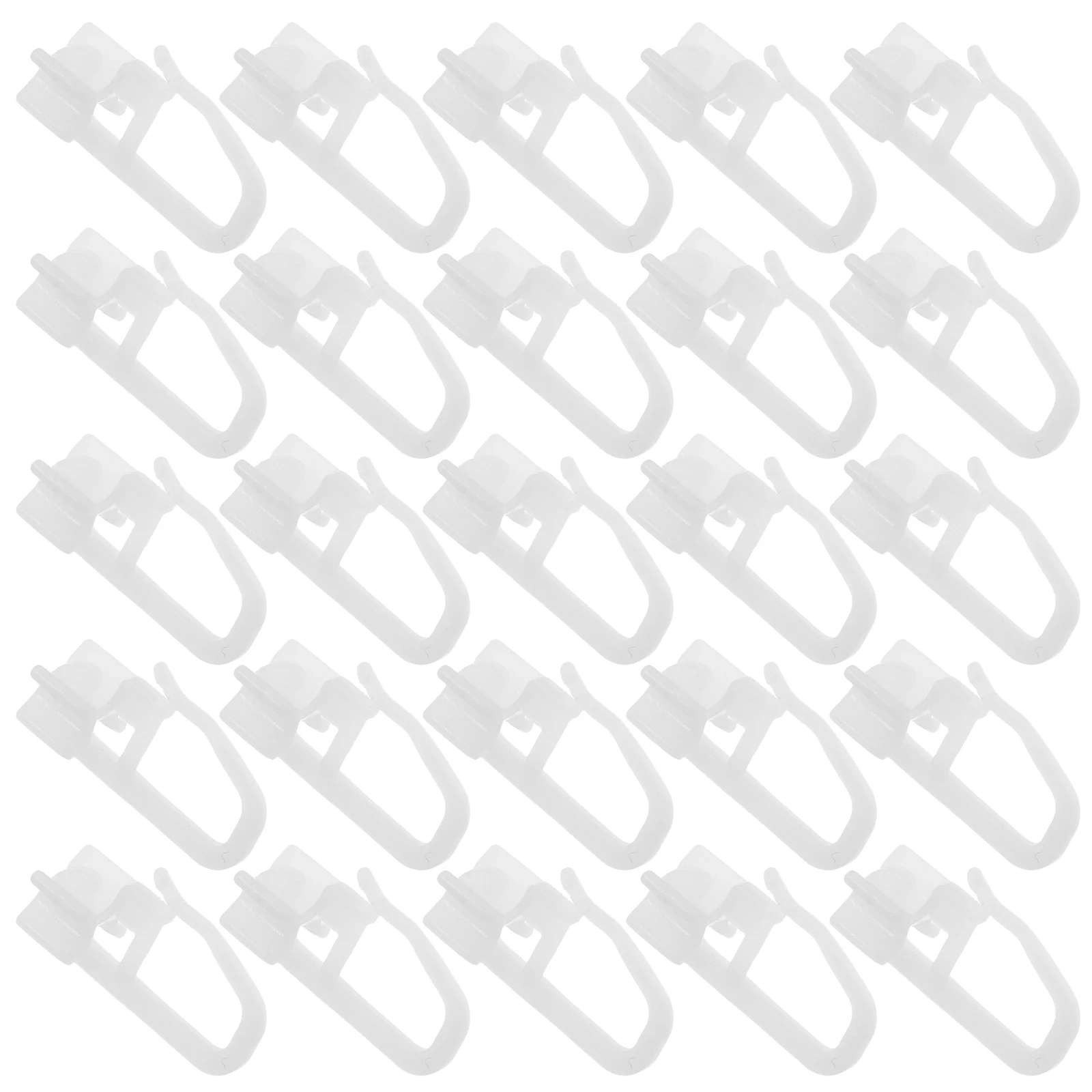 

50pcs Curtain Track Roller Hooks Silent Smooth Gliding Pulley System Replacement Parts For Bathroom Shower Window Treatments